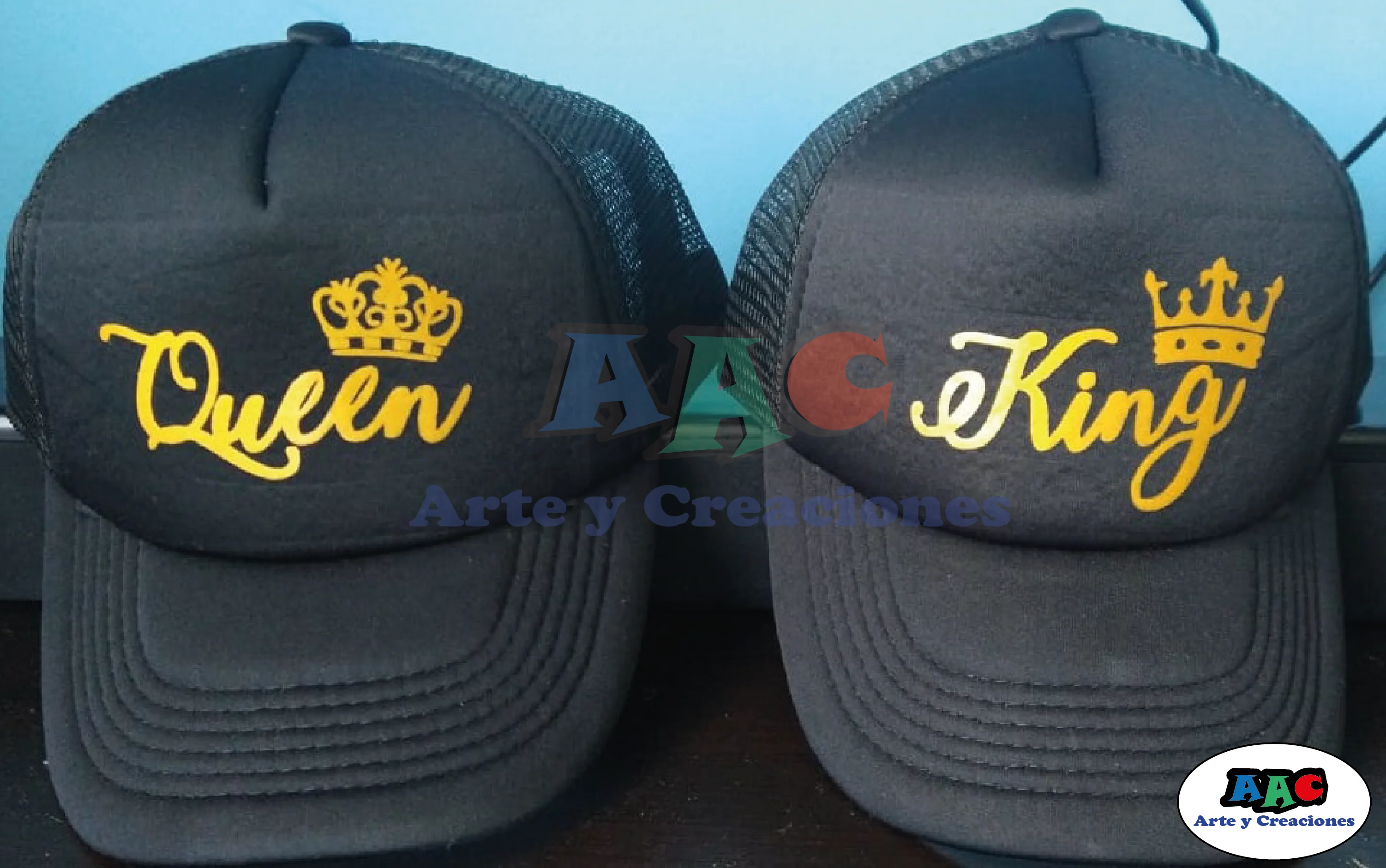 Gorras Personalizadas king y queen